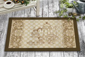 Covor intrare TEA SET, 45x70 cm, forma dreptunghiulara, pasla/PVC, mul