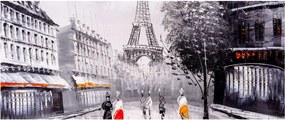 Tablou - Pictură în ulei, Paris (120x50 cm)