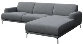 Colțar cu șezlong pe partea dreaptă MESONICA Puzo, gri deschis