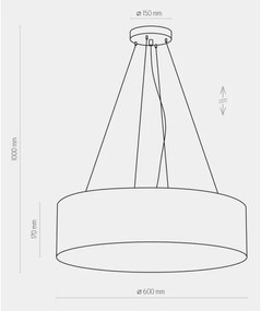 Lustră pe cablu RONDO 4xE27/15W/230V verde