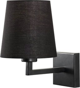 Lampa perete 4658, negru, metal/material textil, 18x24x30 cm
