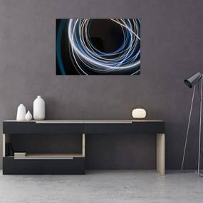 Tabloul cu linii albastre (90x60 cm)