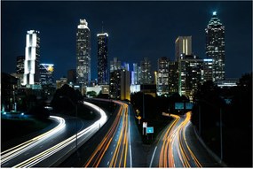 Tabloul metropolei nocturne (90x60 cm)
