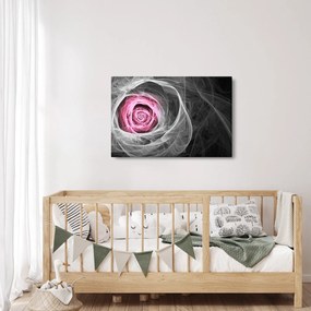 Tablou - Trandafir abstract, fucsia (90x60 cm)