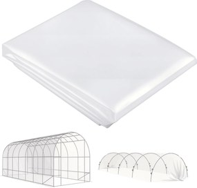 Outsunny Husă pentru seră din plastic, prelată pentru acoperirea plantelor, rezistentă la UV, impermeabilă, 7 x 8 m | Aosom Romania