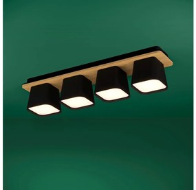 Plafonieră Eglo 390008 RUSCIO 4xE27/40W/230V negru/maro