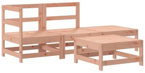 3186499 vidaXL Set mobilier relaxare grădină, 4 piese, lemn masiv Douglas