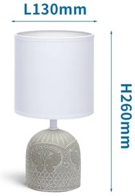 Lampă de masă 1xE14/40W/230V bej/albă Aigostar