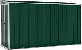 vidaXL Șopron grădină/montaj perete verde 118x288x178 cm oțel zincat