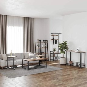 Masuta de serviciu pe roti TAYLOR 50x35cm, maro rustic