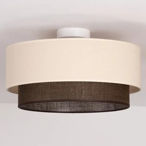 Brilagi - Plafonieră LED BOHO STYLE 1xE27/15W/230V Ø 40 cm crem/maro