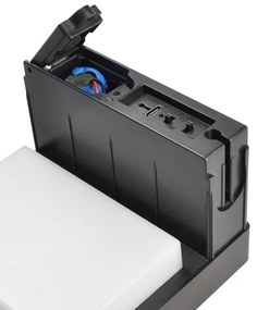 Lampă LED solară cu senzor Solight WO7202 PALERMO LED/5W/2000mAh IP54 negru