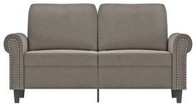 Canapea cu 2 locuri, gri deschis, 120 cm, catifea Gri deschis, 152 x 77 x 80 cm