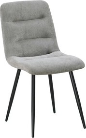 Scaun BOS, gri deschis/negru, stofa/metal, 61x51x84 cm