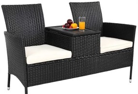 Deuba Banca ratan de gradina - 143x64x88cm