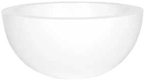 Jardiniera Vic Bowl, alb mat, mai multe dimensiuni - PotteryPots Mărime: S - v. 18 cm, ⌀ 38.5 cm