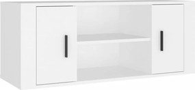 vidaXL Comodă TV, alb, 100x35x40 cm, lemn prelucrat