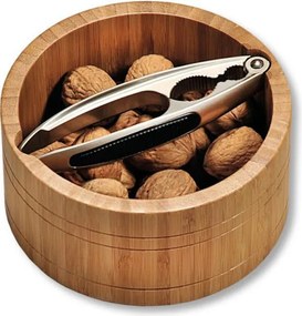 Set cu bol pentru nuci și spărgător de nuci Kesper 62822, bambus, suprafață netedă, maro