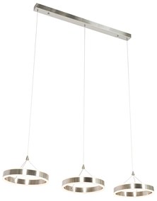 Lampă suspendată din oțel dreptunghiulară incluzând LED cu dimmer în 3 trepte, 3 lumini - Lyani