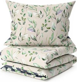 Lenjerie de pat din microfibra DREAMFLOR negru-bej Dimensiune lenjerie de pat: 70 x 90 cm | 140 x 220 cm