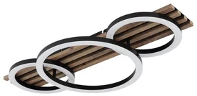Plafoniera LED riflaj cu efect de lemn TISHA