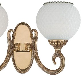 Aplica clasica din alama cu 2 brate design italian 8550
