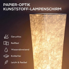 HOMCOM Lampă de Podea Modernă cu Întrerupător de Picior, din Oțel și Plastic, 25x25x129 cm, Alb și Argintiu | Aosom Romania