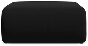 Taburet negru cu tapițerie din catifea Ekahi – Makamii