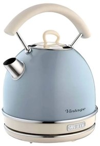 Ceainic electric Ariete VINTAGE 2877/05, 2000W, 1.7 L, Corp din otel, Suprafata rece, Baza 360°, Albastru