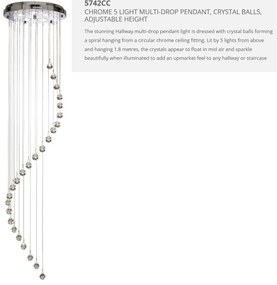 Lustra cristal casa scarii design modern Hallway 5L 5742CC SRT