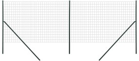 Outsunny Sârmă Sudată pentru Gard - Plasă 7,3L x 6,3l cm - Înălțime 2 m - Lungime 10 m - Stâlpi, Picioare de Forță Incluse - Oțel cu Acoperire din PVC Verde | Aosom Romania