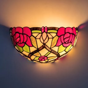 Brilagi - Aplică de perete Tiffany cu vitralii GARLAN 1xE14/40W/230V