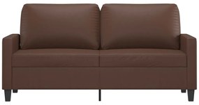 Canapea cu 2 locuri, maro, 140 cm, piele ecologica