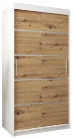 Dulap de haine 120 cm Verika 1 120 (alb + stejar artisan). 1063687