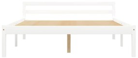 Cadru de pat cu 2 sertare, alb, 140x200 cm, lemn masiv pin Alb, 140 x 200 cm, 2 Sertare