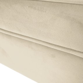 Canapea cu 3 locuri de design, ţesătură Velvet bejgold crom auriu, EZIO TYP 3