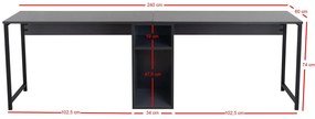 Masă PC Torpedo (antracit + Negru) . 1101310