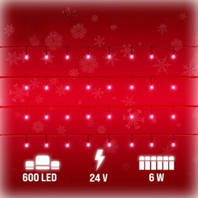 Șir luminos de Crăciun SIMPLE, 60m, alb rece Monzana