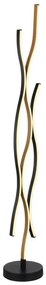 Lampadar LED, lampa de podea design modern Geronimo negru, maro