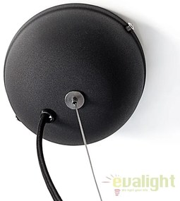 Lustra moderna, Pendul negru/ argintiu diametru 35cm, Studio A-36595 VC