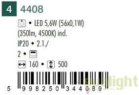 Lampa moderna / Veioza de birou cu iluminat LED, Colin 4408 RX