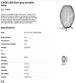 Lampa de podea LED iluminat exterior decorativ IP65 CAGE