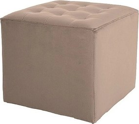 Taburet LORI, stofa catifelata bej deschis - Bluvel 28, 39x39x34 cm