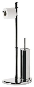 Suport de hârtie igienică și perie de toaletă Gedy HIBISCUS crom lucios