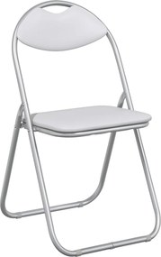 vidaXL Scaun pliant 8 pcs Alb și gri 48 x 43,5 x 81 cm