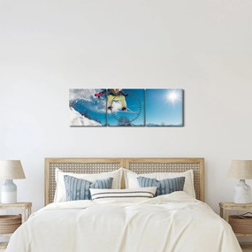 Tablou - Snowboarder (cu ceas) (90x30 cm)