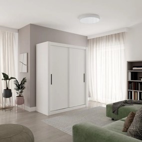 Dulap cu usi glisante 160x200 cm, Modi, ADRK Furniture (Culoare: Alb)