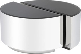 Set 2 masute laterale design elegant LUX Astra, argintiu-negru 114359 HZ