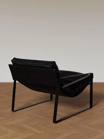Fotoliu negru, piele naturala, Gabor
