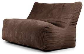 Fotoliu bean bag maro închis cu tapițerie din catifea reiată Sofa Seat Lounge – SLOWDOWN